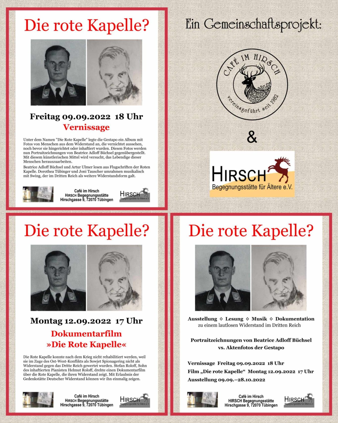 Die Rote Kapelle? - Ausstellung - Lesung - Musik -Filmvorführung