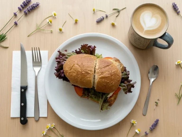 Dinkel-Schusterle warmes, variabel belegtes & überbackenes Dinkel-Schusterle, Café im Hirsch, Tübingen